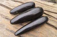 Polished Black Basalt Massage Wands  x 12 From Madagascar