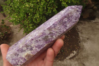 Polished Purple Lepidolite Points  x 3 From Madagascar