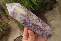 Polished Purple Lepidolite Points  x 3 From Madagascar