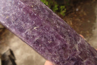 Polished Purple Lepidolite Points  x 3 From Madagascar