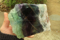 Polished One Side Polished Watermelon Fluorite Slab  x 1 From Uis, Namibia