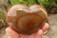 Polished Agate Hearts x 6 From Madagascar