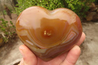 Polished Agate Hearts x 6 From Madagascar