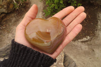 Polished Agate Hearts x 6 From Madagascar