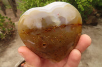 Polished Agate Hearts x 6 From Madagascar