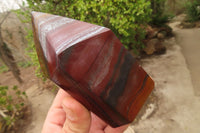 Polished Rare Banded Iron Stone Jasper Points  x 2 From South Africa