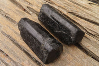 Natural Schorl Alluvial Black Tourmaline Specimens  x 6 From Zimbabwe