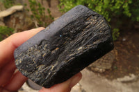 Natural Schorl Alluvial Black Tourmaline Specimens  x 6 From Zimbabwe