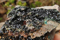 Natural Rare Libethenite Crystals On Dolomite Matrix Specimens x 2 From Congo