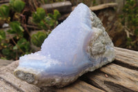 Natural Blue Lace Agate Geode Specimens  x 4 From Malawi