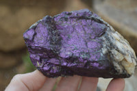 Natural Metallic Purpurite Cobbed Specimens  x 6 From Namibia