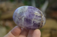 Polished Dream Amethyst Galet / Palm Stones x 12 From Madagascar