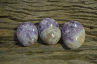 Polished Dream Amethyst Galet / Palm Stones x 12 From Madagascar