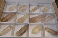 Natural Clear Smokey Quartz Crystals x 12 From Zimbabwe