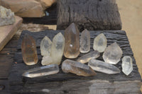 Natural Clear Smokey Quartz Crystals x 12 From Zimbabwe