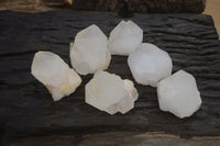 Natural Castle Quartz Crystals x 6 From Madagascar