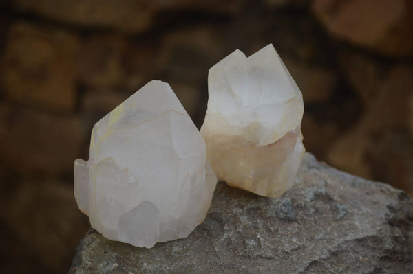 Natural Castle Quartz Crystals x 6 From Madagascar