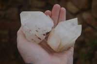 Natural Castle Quartz Crystals x 6 From Madagascar