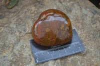 Polished Red Jasper Hearts  x 6 From Southern Africa