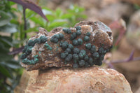 Natural Rare Ball Malachite On Drusy Quartz Dolomite Specimens  x 2 From Congo