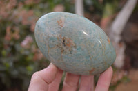 Polished Blue Amazonite Standing Free Forms  x 3 From Madagascar