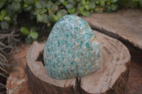 Polished Blue Amazonite Standing Free Forms  x 3 From Madagascar