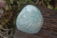 Polished Blue Amazonite Standing Free Forms  x 3 From Madagascar