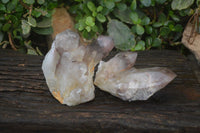 Natural Red Hematite Quartz Specimens  x 2 From Zimbabwe