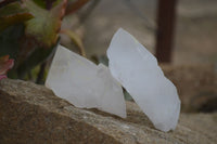 Natural Castle Quartz Specimens x 12 From Madagascar