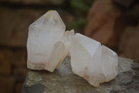 Natural Castle Quartz Specimens x 12 From Madagascar