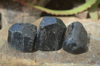 Natural Schorl Black Tourmaline Specimens  x 12 From Zimbabwe