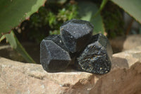 Natural Schorl Black Tourmaline Specimens  x 12 From Zimbabwe