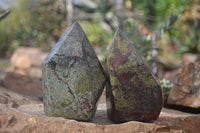 Polished Dragon Blood Stone Points  x 2 From Southern Africa