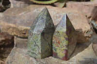 Polished Dragon Blood Stone Points  x 2 From Southern Africa