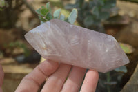 Polished Double Terminated Rose Quartz Points  x 6 From Madagascar