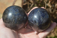 Polished Rare Iolite Spheres x 4 From Ambatofinandrahana, Madagascar