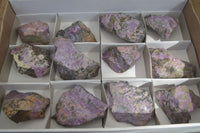 Natural Rough Stichtite & Serpentine Specimens x 12 From South Africa