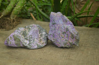 Natural Rough Stichtite & Serpentine Specimens x 12 From South Africa