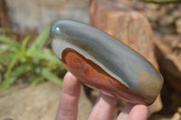 Polished Polychrome Jasper Standing Free Forms  x 4 From Madagascar