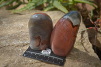 Polished Polychrome Jasper Standing Free Forms  x 4 From Madagascar