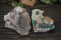 Natural Rare Ball Malachite On Drusy Quartz Dolomite Specimens x 2 From Congo