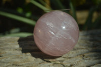 Polished Rare Star Rose Quartz Spheres x 3 From Madagascar