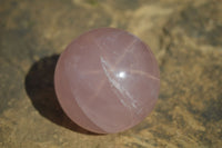 Polished Rare Star Rose Quartz Spheres x 3 From Madagascar