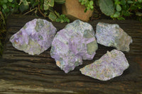 Natural Rough Stichtite & Serpentine Specimens  x 4 From South Africa