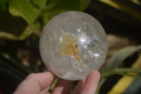 Polished Clear Quartz Crystal Balls  x 3 From Madagascar