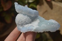 Natural Etched Blue Chalcedony Specimens  x 12 From Malawi