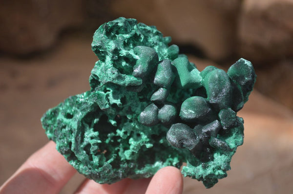 Natural Chatoyant Silky Malachite Specimens  x 6 From Congo