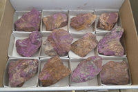 Natural Metallic Purpurite Cobbed Specimens  x 12 From Namibia