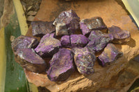 Natural Metallic Purpurite Cobbed Specimens  x 12 From Namibia