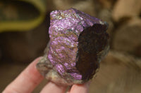 Natural Metallic Purpurite Cobbed Specimens  x 12 From Namibia